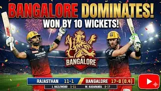 BANGALORE DOMINATES! |WON BY 10 WICKET #cricket #cricketgame #dreamcricket ##ipl #RCB #RR #trending 