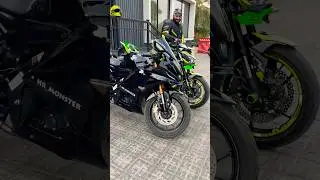 Z900 vs r15m v4 exhaust sound || akrapovic exhaust sound r15m v4 #Hr_monster #viralshorts #shorts