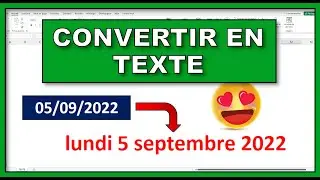 Convertir des DATES en TEXTE : la fonction TEXTE