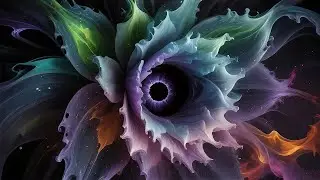 🌌 Digital Space Flower Animation - Colorful Background Video 4K (No Sound) - Calm Art Screensaver 🌸