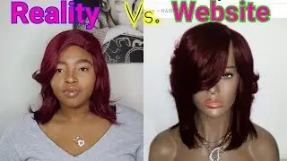 Rosegal Red Bob Review | Reality Vs. The Website | Wig Transformation