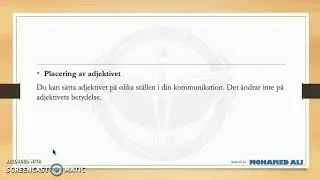 Mohamed Academy | Af Iswiidhish: (Svenska - Somaliska) SFI -  Adjektiv.
