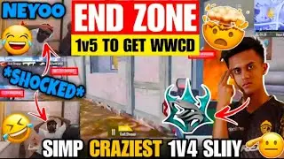 🚨Neyoo SHOCKED on Simp 1v4 Silly😆🥵 Simp 1v5 to Get WWCD in END ZONE Godl Simp 1v4 END ZONE 💛🔥🔥