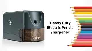 AFMAT Electric Pencil Sharpener, Heavy Duty Classroom Pencil Sharpener for 6.5-8mm No.2/Colored