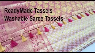 AK Design No.18 /Washable Saree Tassels Like Readymade Saree Tassels Making at Home / ambati kalpana