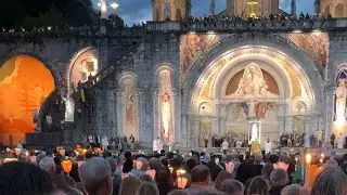 Lourdes procession of Blessed Virgin Mary