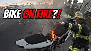 BIKE GOES ON FIRE MID RIDING | CRAZY MOTORCYCLE MOMENTS 2026