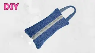 DIY Pencil Case Using Old Jeans | Fast & Easy