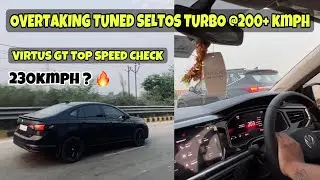 Driving Virtus GT at 230 km/hr for 10 mins in Delhi🚀