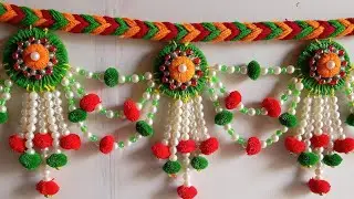 Diy Easy  Woolen Toran At Home // How To Make Woolen  New Toran Design