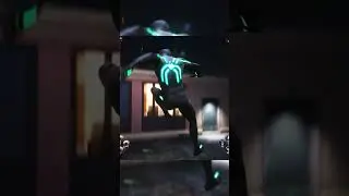 Spider-Man Swings in a TRON-Inspired NYC | Derezzed 🕷️💿 #SpiderMan2 #DaftPunk #TRON #4k #GamingVibes