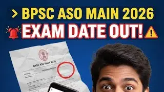 🚨 BPSC ASO Main 2026 Notification OUT! | Exam Date Fixed 😱 | Apply Now #bpsc #job #biharaso