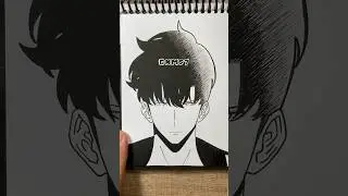 Drawing Sung jin woo - Solo leveling #shorts #sololeveling #anime #drawing