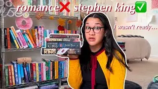 Romance reader tries reading Stephen King for a week🎀🔪🩸 *reading vlog*