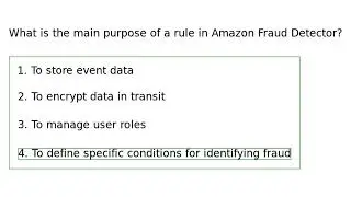 Amazon Fraud Detector - Quiz