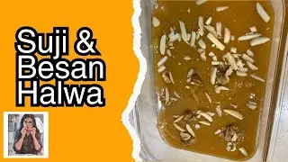 Suji + Besan Halwa 🤤 || Perfect Winter Halwa!