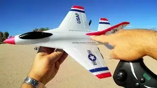 Обзор летных испытаний стабилизированного двухканального радиоуправляемого истребителя F-16 Thund...