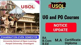 PU USOL EXAM MAY EVEN SEM  2022 UPDATE