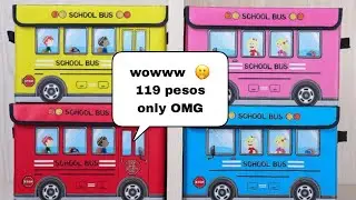Kids Bus Storage Box Foldable Toy Organizer