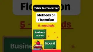 Mnemonics for Mastering Methods of Floatation | Mnemonics to Easily Recall Methods of Floatation