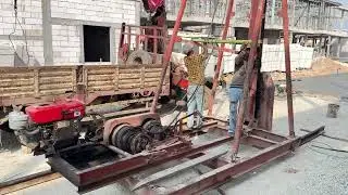Install a residential foundation machine