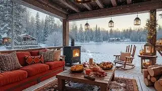 Fireside Porch Winter Jazz ❄️ Smooth Cozy Jazz Music for Snowy Evenings & Warm Porch Vibes
