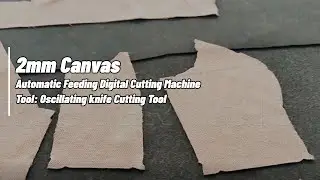 2mm single-layer canvas fabric cutting machine with oscillating knife tool