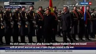 Chinese leader gets red carpet welcome in Moscow