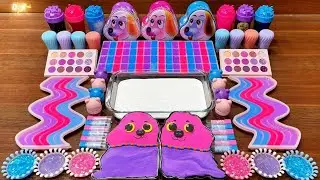 Mixing Galaxy Dogs Makeup & Glitter Slime | Super Satisfying 70