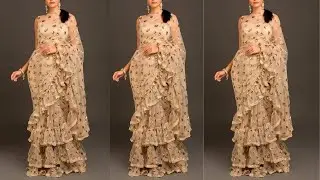 latest ruffle fril saree design/stylish frill ruffle saree collection/trending saree/ALL BEST DESIGN