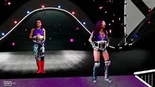 WWE 2K19 - 4K - Boss N Hug Connection - Entrance - Title Women's Tag Team -