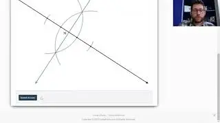 DeltaMath Construct a Perpendicular Line Through a Point On a Line
