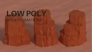 Low poly rock formations - blender