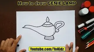 How to draw GENIE LAMP