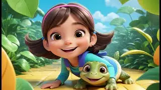 Little Turtle Slide Slide Slow | Fun Counting Turtle Song for Kids | Playful Learning Rhyme