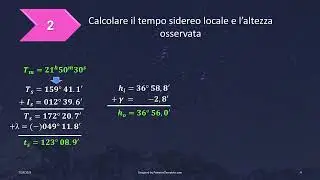 PILLOLE DI NAVIGAZIONE ASTRONOMICA  - ASTRO X - Esempio 1