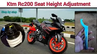 KTM RC 200 SEAT HEIGHT ADJUSTMENT / SUSPENSION ADJUSTMENT IN ALL KTM