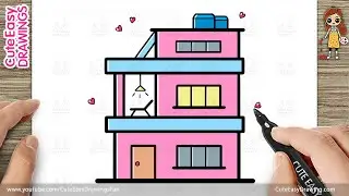 How to Draw a Cute House Building | Easy Step by Step for Kids