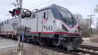 Amtrak Northeast Regional 173 Miner Lane crossing Waterford CT