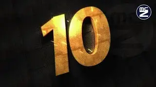 10 Second Timer ⏰3D Cinematic Gold Countdown &ndash; Epic Number Impact Animation | McZerrill FX