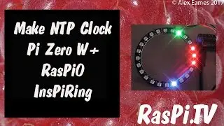 NTP Clock with RasPiO InsPiRing + Pi Zero W