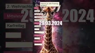 Deutsche Feiertags-Challenge: 3 Sekunden, um den deutschen Feiertag zu erraten! #quizfrage #feiertag