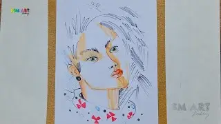 Abstract Split-Face Portrait Drawing Tutorial | SSM Art