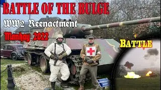 WW2 reenactment Battle of the Bulge - Manhay 2022 + Amazing Battle ! (German side)