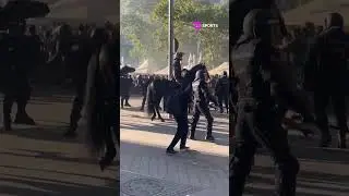 CENAS LAMENT&Aacute;VEIS! 😕 BRIGA ENTRE TORCEDORES DO MARSEILLE E A POL&Iacute;CIA PERTO DO BERNAB&Eacute;U #shorts