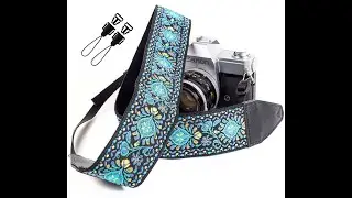 Blue Woven Vintage Camera Strap - Most Beautiful Camera Strap EVER !!!