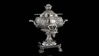 ANTIQUE 19TH CENTURY GEORGIAN EXCEPTIONALLY RARE SOLID SILVER SAMOVAR, HENNELL c.1821