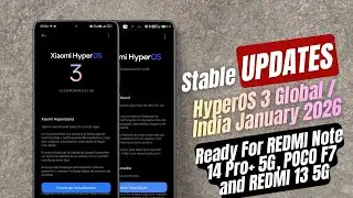 HyperOS 3 Global / India January 2026 Updates READY: REDMI Note 14 Pro+ 5G and Two More Devices