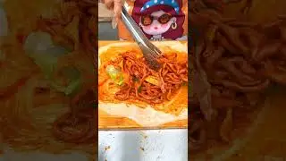 🥰Satisfying with hot street food🥳#streetfood #satisfying video#cooking #asmr#shorts
