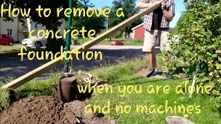Fast and easy way of pulling up concrete foundations without machines